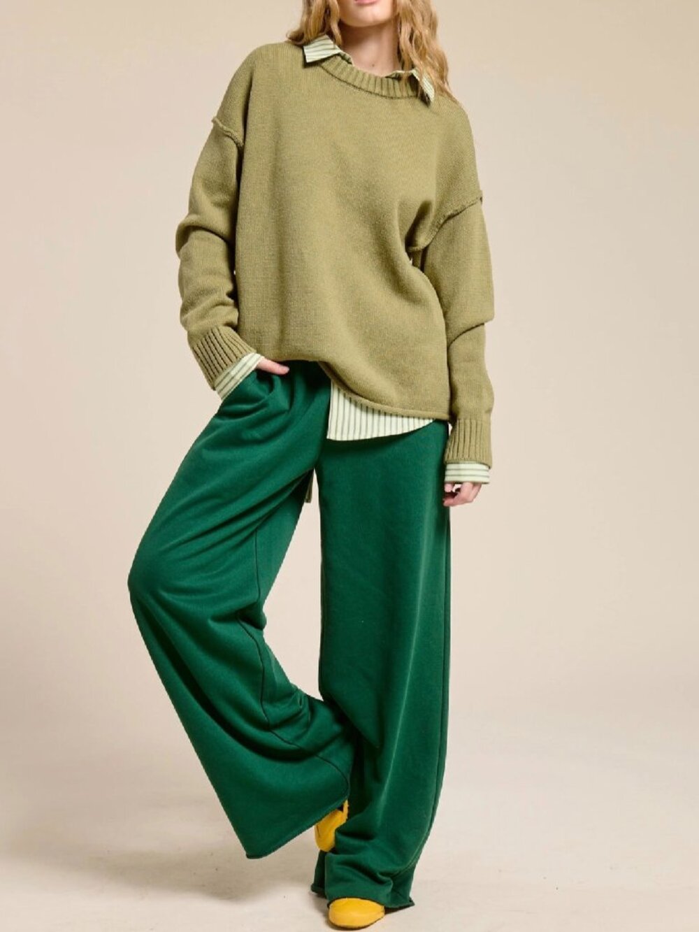 Alder Lounge Wide Leg Pants in Fernwood Size Medium